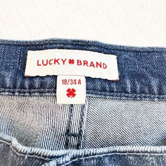 Lucky Brand Sweet Mid Rise Boot Cut Tab Pocket Denim Jeans Size 18 / 34A - Picture 7 of 8